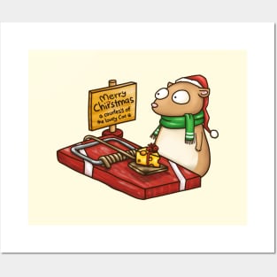 Funny Christmas Mouse Trap Posters and Art